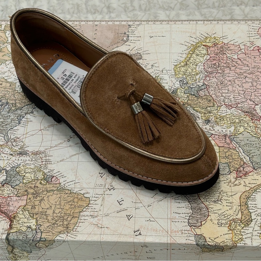 NWT Women's Donald Pliner Eclipse Saddle Brown Loafer SZ: 8M